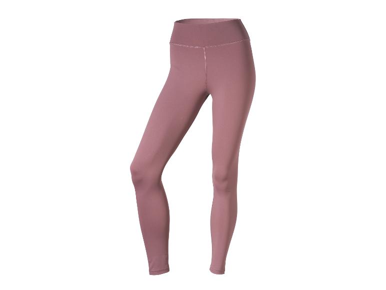 Een effen mauve sportlegging met hoge taille.