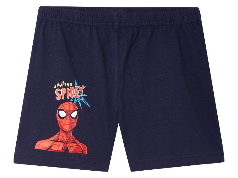 Donkerblauwe kinder shorts met Spider-Man.