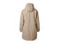 Beige regenjas met capuchon, achteraanzicht