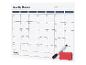Maandplanner, whiteboard marker en wisser.