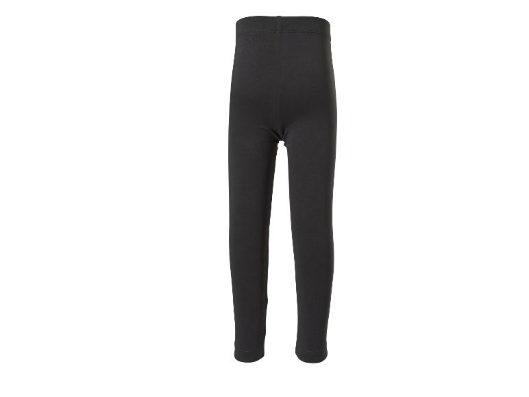 Zwarte katoenen legging voor kinderen met een elastische tailleband.