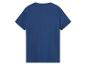 Donkerblauw t-shirt met korte mouwen.