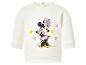 Witte baby sweater met Minnie Mouse print en bloemen.