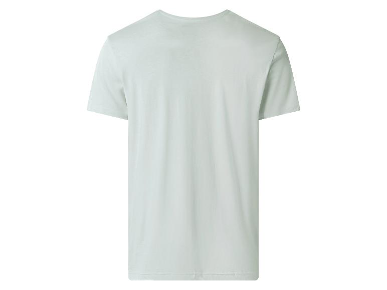 Eenvoudig lichtgroen T-shirt, achterkant.