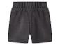 Donkergrijze jersey shorts met elastische tailleband.
