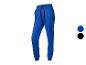 Blauwe joggingbroek met trekkoord.