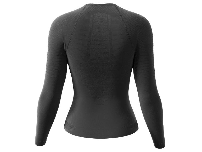 Zwart, langarmig thermo-ondergoed.