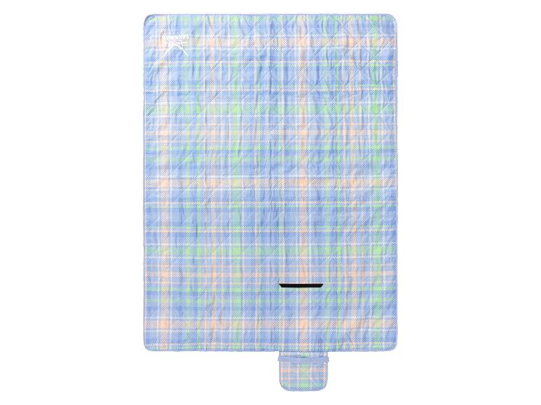 Sansibar picknickkleed in blauw, groen en perzikkleurige ruit.