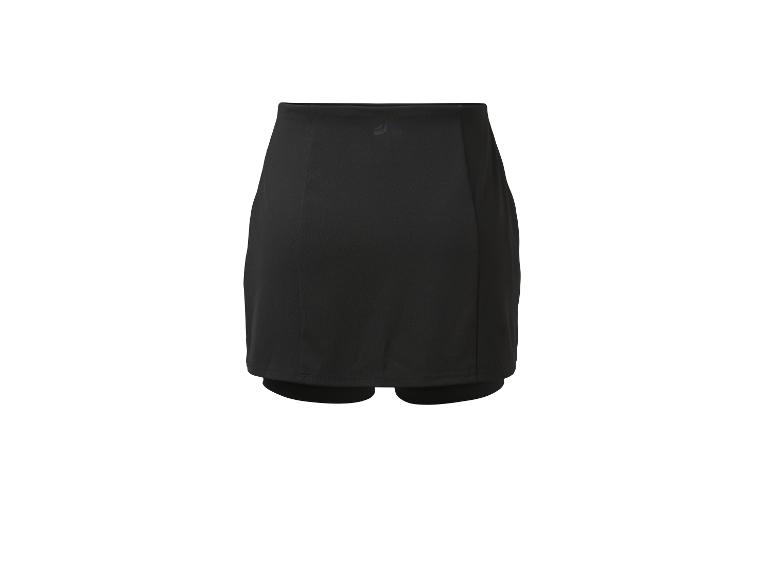 Zwarte sportrok met geïntegreerde shorts