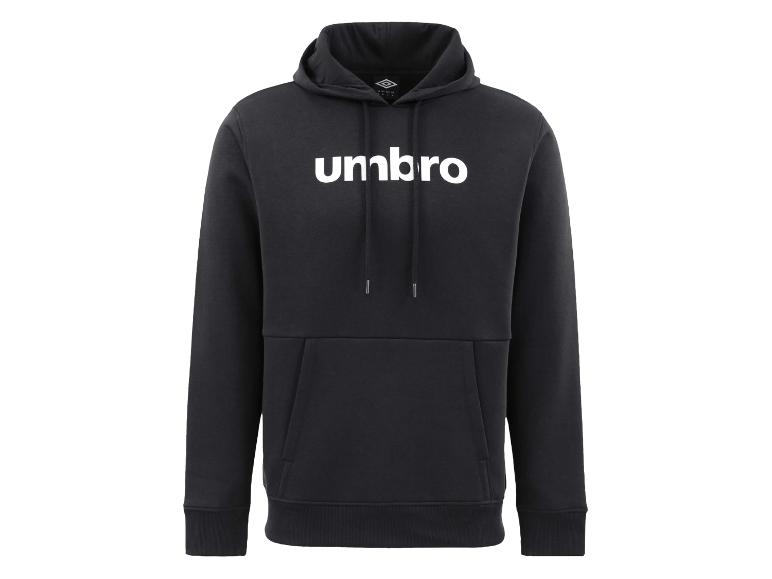 Zwarte hoodie met wit logo op de borst
