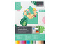 50 vellen gekleurd papier van Crelendo, geschikt voor knutselen en creativiteit.