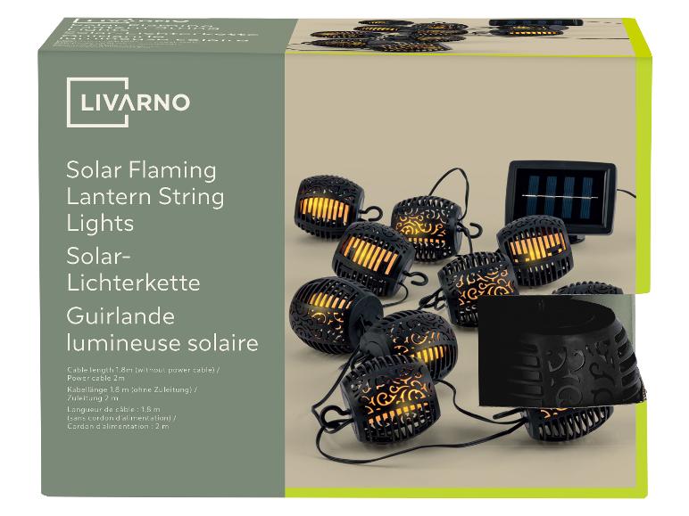 Solar vlammende lantaarn lichtsnoer, 1,8 m lang met 2 m stroomkabel.