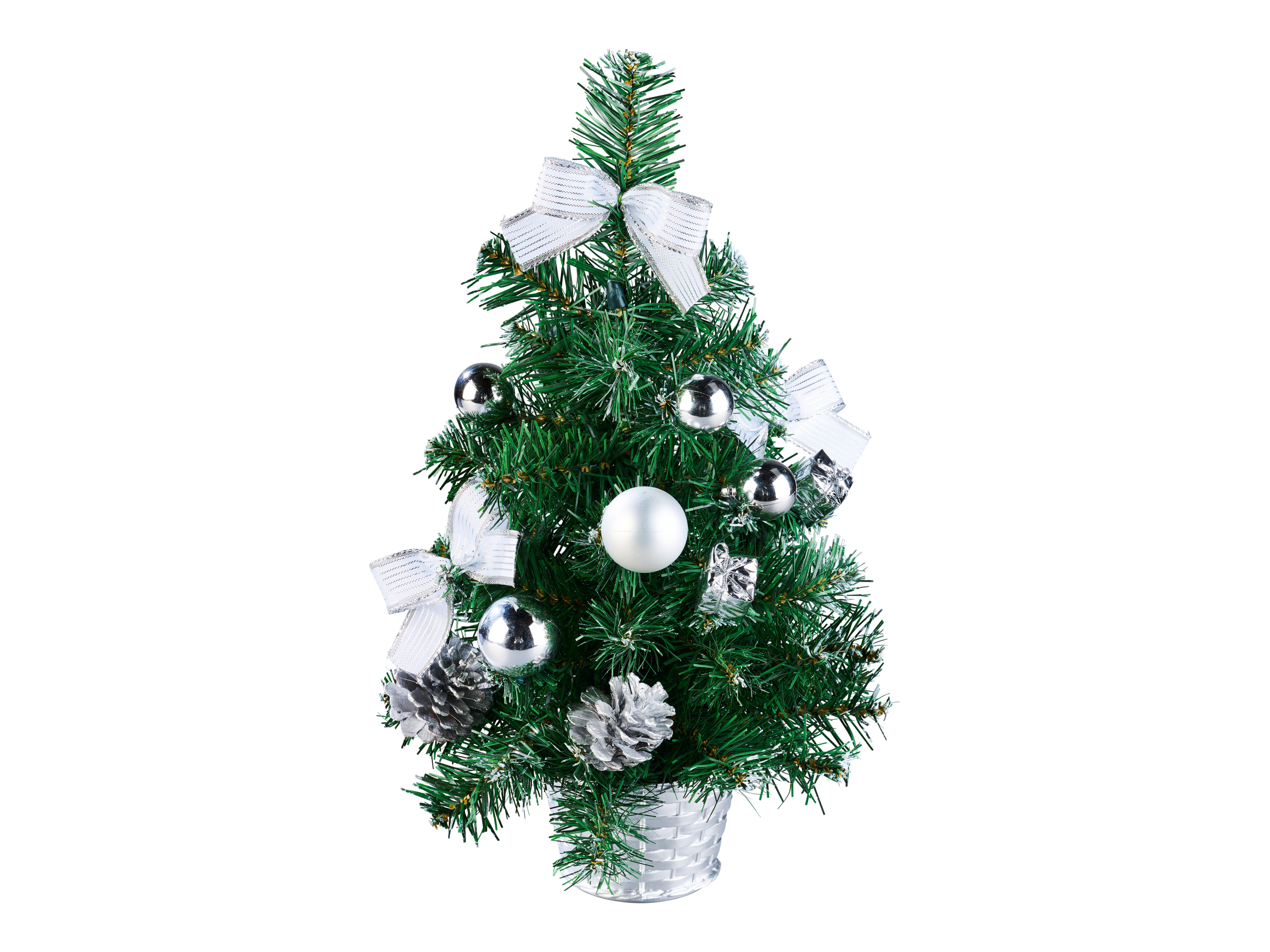 LIVARNO home Kunstkerstboom 40 cm (Zilver)