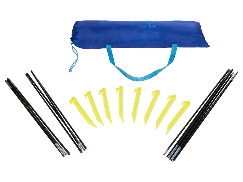 Pop-up tent, haringen en stokken: makkelijk op te zetten kampeeruitrusting.