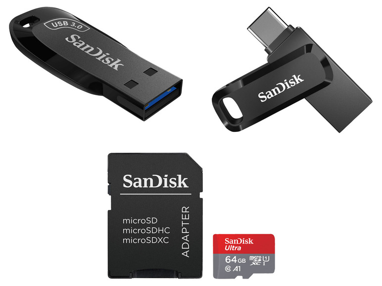 Ga naar volledige schermweergave: SanDisk Geheugenkaart of USB-stick 64 GB - afbeelding 1