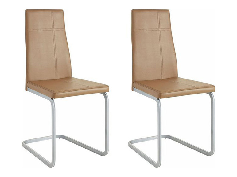 Homexperts 2 stoelen Cross (stoel, Cappuccino)