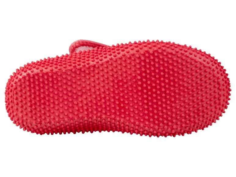 Rode massageslipper met getextureerde zool