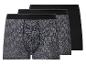 3-pack zwarte en bedrukte herenboxershorts.