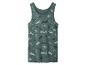Groene tanktop met patroon van footballen en atletische woorden
