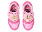 Roze kindersneakers met Paw Patrol-personage Skye en bloemmotieven.