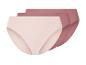 Drie slips, in lichtroze en poederroze.