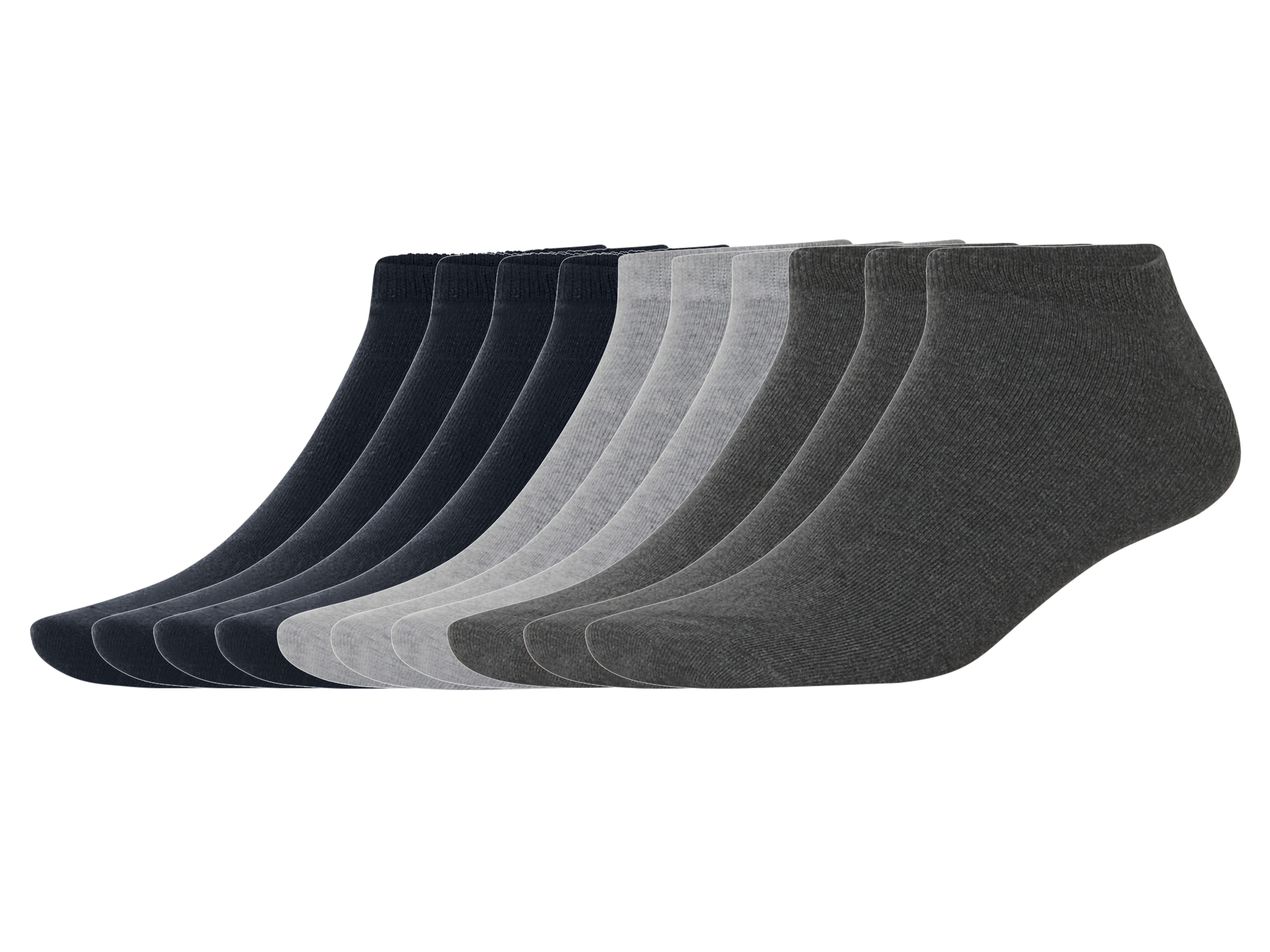 esmara Men 10 Paar enkelsokken (Grijs/donkerblauw, 43-46)