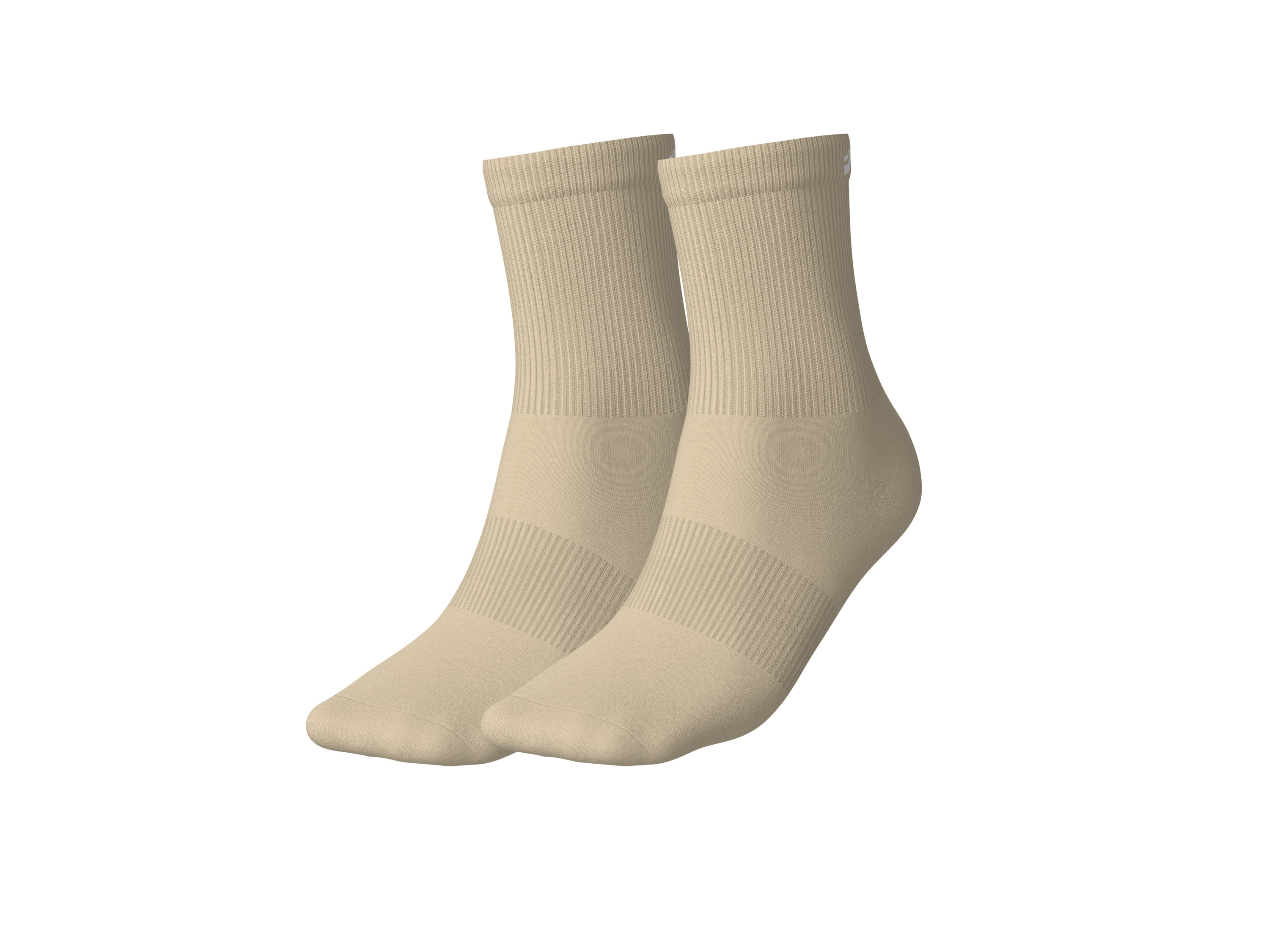 CRIVIT 2 Paar dames pilates sokken (Beige/wit, 39-42)