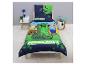 Minecraft dekbedovertrekset met Creeper, Alex en Steve personages en logo.