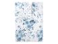 Wit beddengoed met blauw aquarel bloemenpatroon, inclusief dekbedovertrek en kussensloop.
