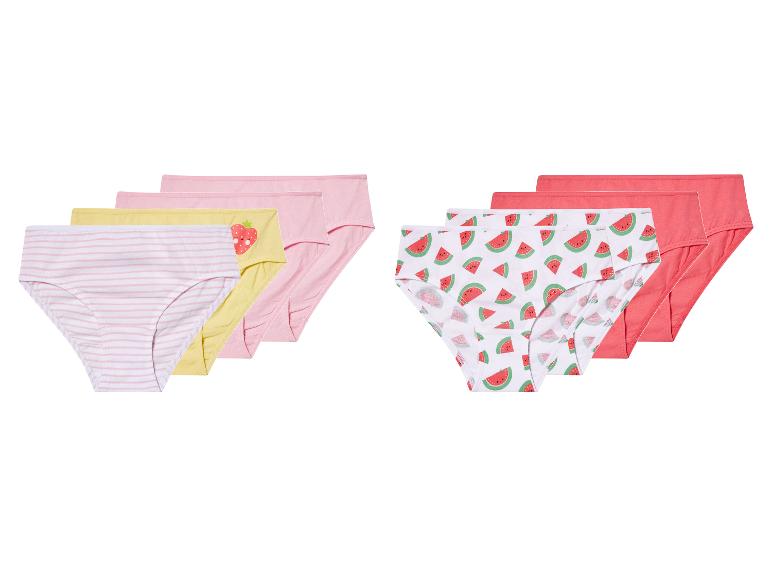 Set meisjes onderbroeken: strepen, aardbeien en watermeloenen.
