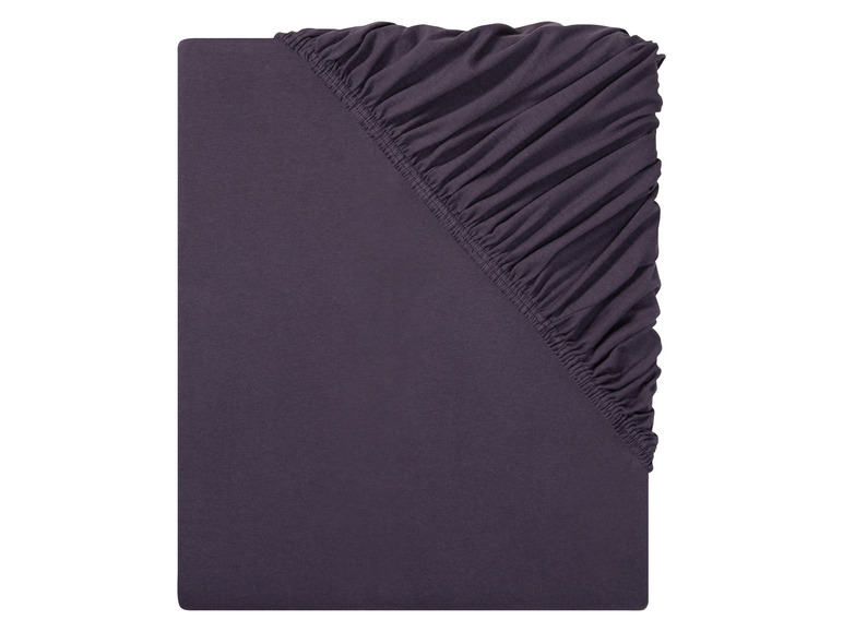 Een donkergrijze hoeslaken met elastiek.