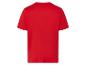 Rood t-shirt met korte mouwen.