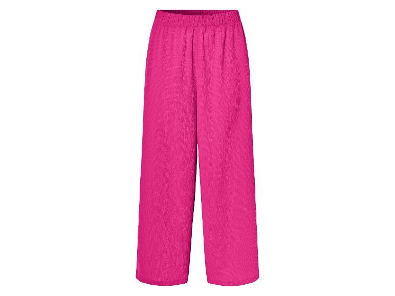 Felle roze wijde broek.
