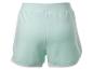 Mintgroene sport shorts, wit detail.