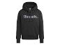 Zwarte Bench hoodie met paars logo en trekkoorden.