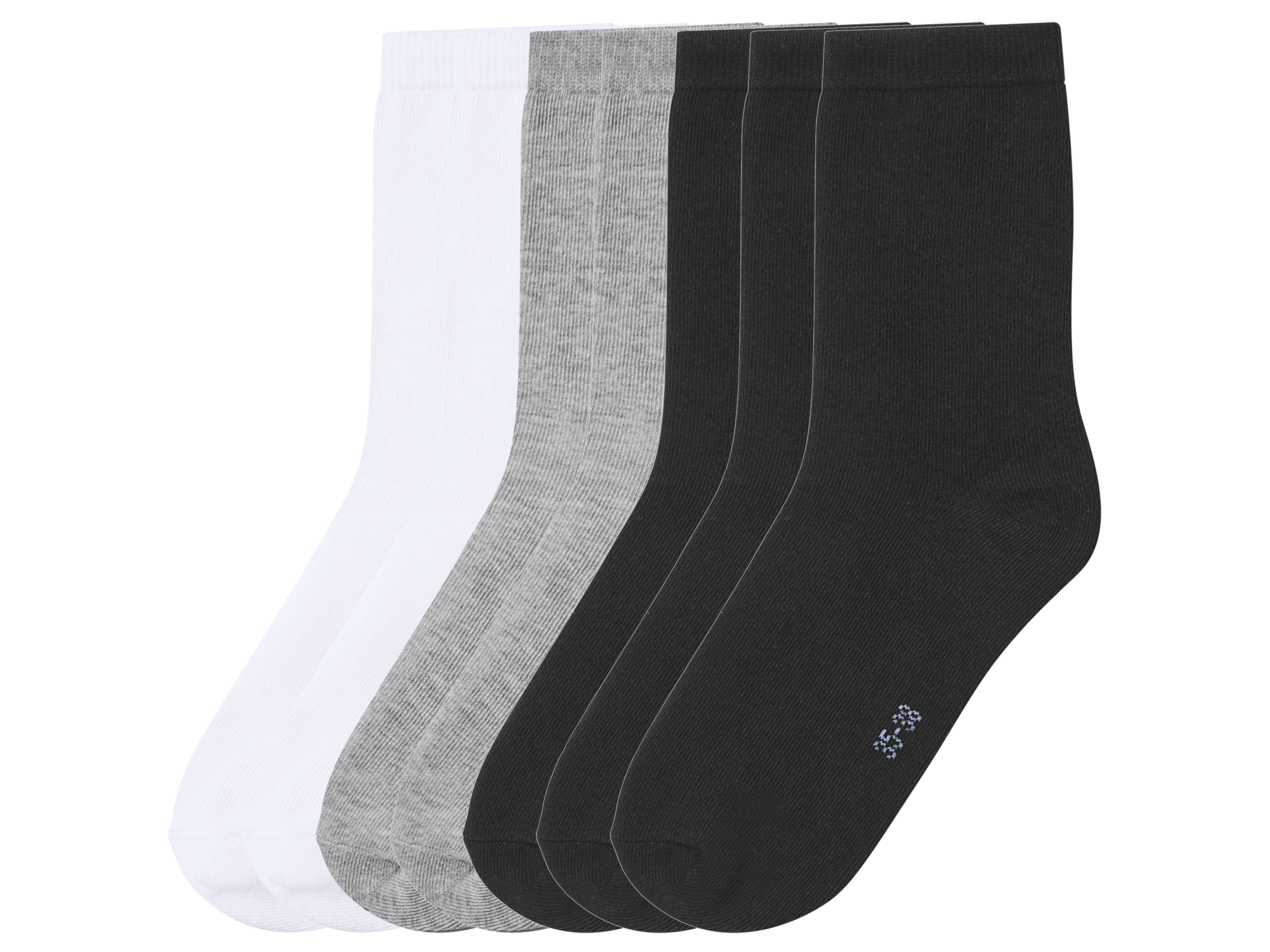 Esmara Kids 7 Paar kinder sokken (Wit/grijs/zwart, 39-42)