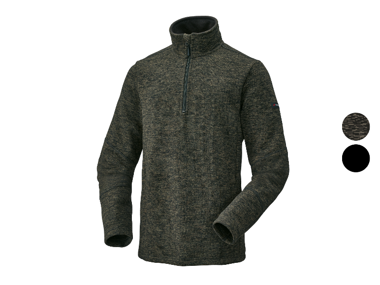 Parka trui met 1/4 rits, verkrijgbaar in twee kleuren.