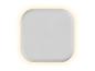 Witte vierkante LED-wandlamp met warm licht
