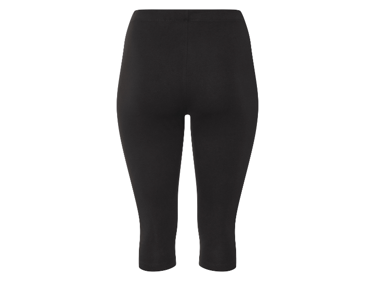 Zwarte capri leggings van katoen.