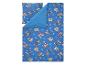 Blauw kinder dekbedovertrek en kussensloop set met puppyprint.