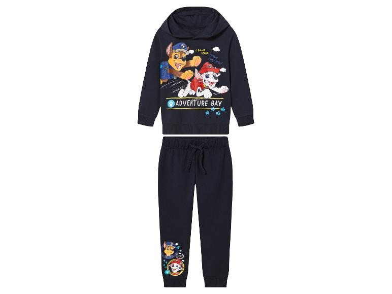 Paw Patrol joggingpak voor kinderen: donkerblauwe hoodie en joggingbroek.