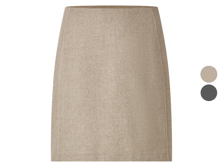 Beige rok met twee kleurstalen: beige en donkergrijs.