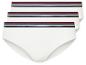 Drie witte slips met gekleurde band.