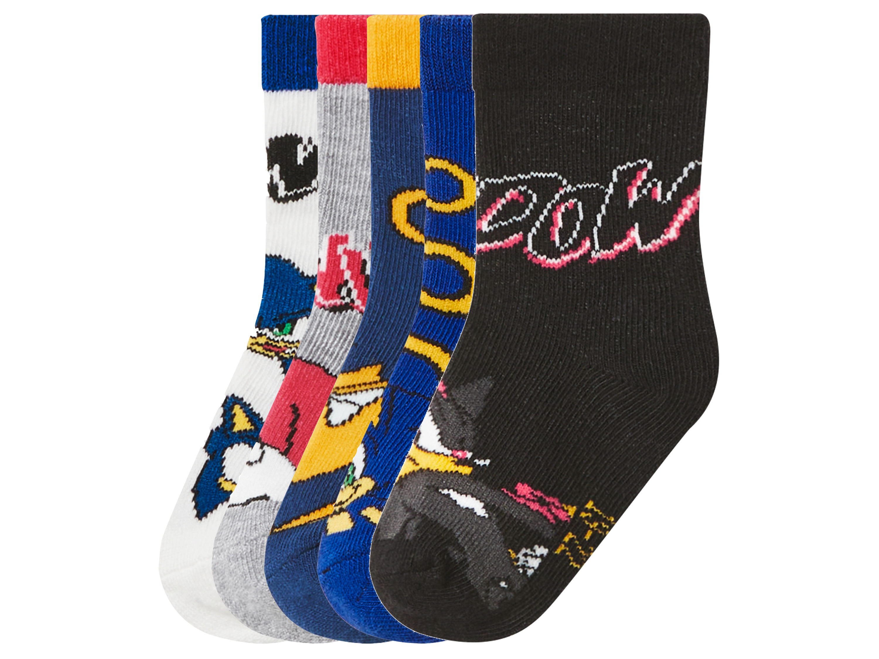 5 Paar kinder sokken (blauw/grijs/wit/marineblauw/zwart, 23/26)