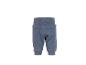 Blauwgrijze babybroek van fleece met geribbelde tailleband en boorden.