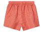 Koraalrode linnen shorts voor kinderen.