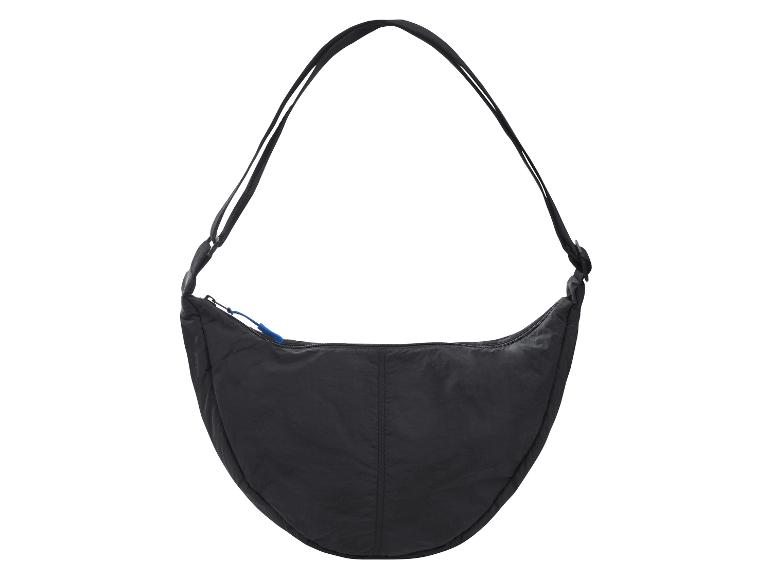 Minimalistische zwarte schoudertas.