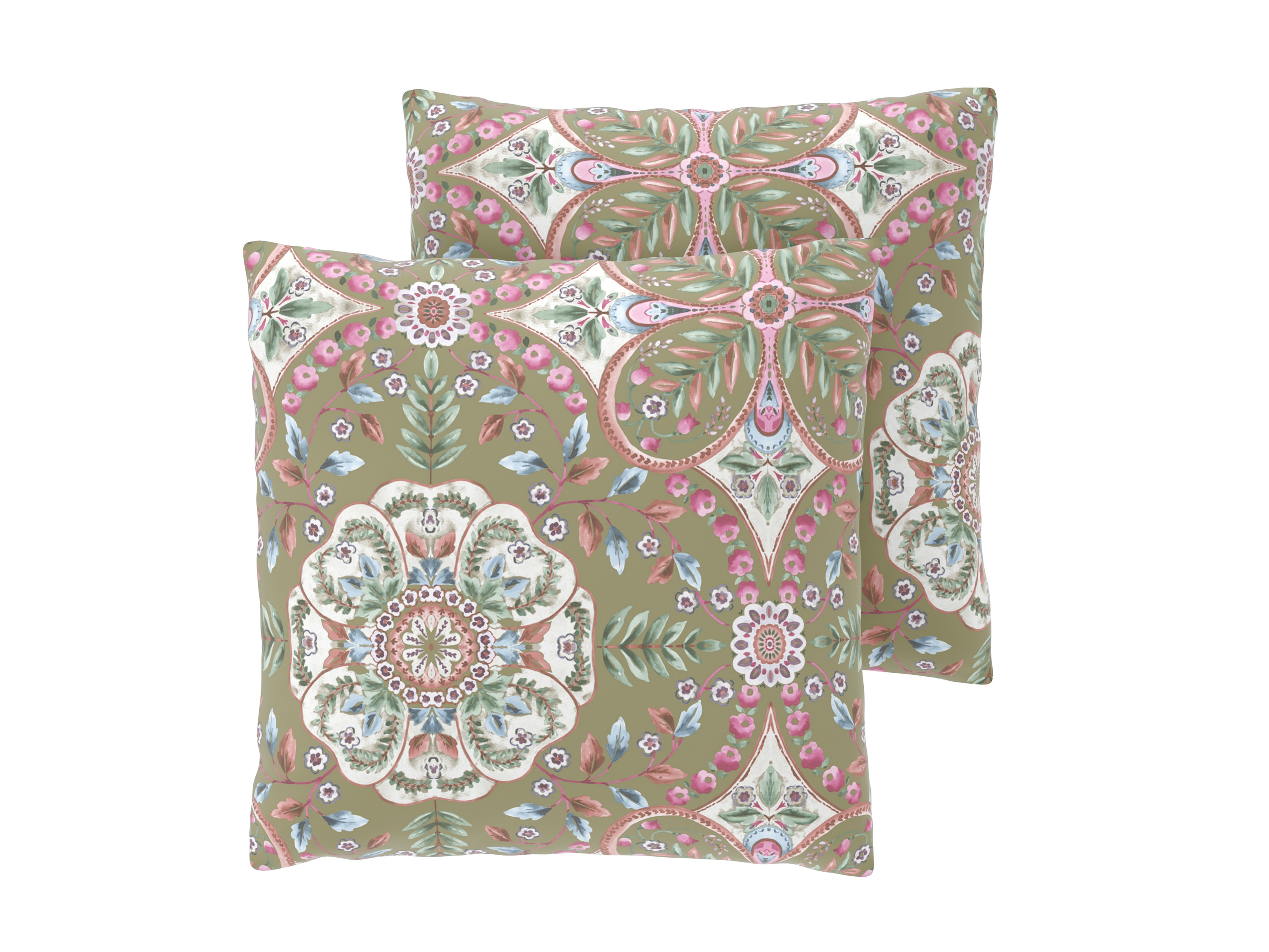 LIVARNO Set van 2 satijnen kussenslopen 60 x 50 cm (Ornamenten)