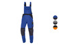 Blauwe werkkleding met bretels en zakken