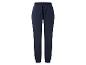 Donkerblauwe dames joggingbroek met trekkoord in de taille.
